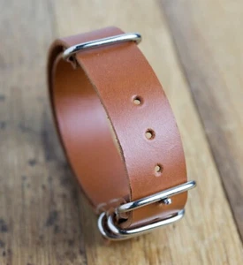 Reloj con correa hipoalergénica curtida vegetal correa de cuero Mochaccino - Imagen 1 de 3