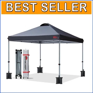 Stylish 10x10 Pop-Up Canopy Tent with Roller Bag for Festivals & Camping - Picture 1 of 8