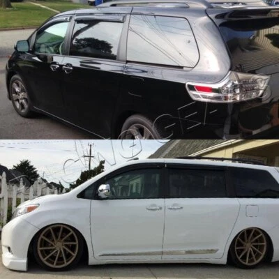 PARA TOYOTA SIENNA VAN PROTECTOR CONTRA HUMO PROTECTOR SOL LLUVIA PUERTA VENTANA VISERA 4 PIEZAS Foto 1 de 4