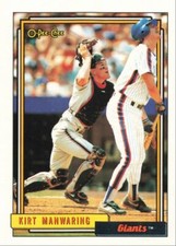 1992 O-Pee-Chee Baseball Kirt Manwaring San Francisco Giants #726