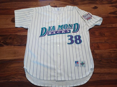 Curt Schilling 98 Inaugural Arizona Diamondbacks Jersey 48 XL Sewn Russell auth Cover