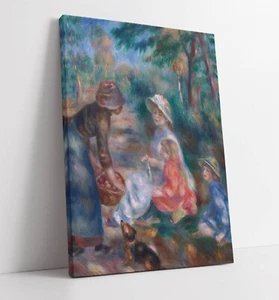 THE APPLE SELLER, PIERRE AUGUSTE RENOIR- FRAMED CANVAS WALL ART PICTURE PRINT - Picture 1 of 2