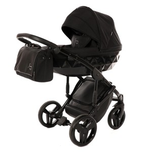 black pram stroller