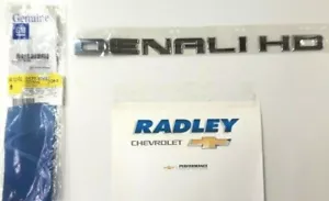 NEW OEM GM 11-14 GMC SIERRA CHROME "DENALI HD" DOOR EMBLEM 25779765 B192 - Picture 1 of 1