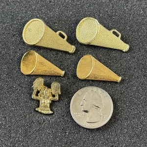 Lot of 5 Microphone Cheerleader HS Varsity Letterman Jacket Pins Pinbacks #48230 - Picture 1 of 3