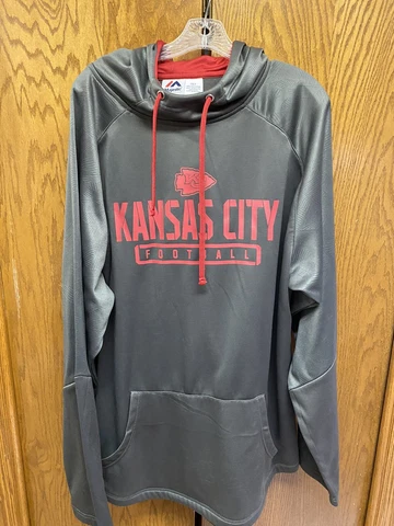 Kansas City Chiefs Mens Size 2X XXL tall Hoodie Hooded Sweatshirt Arrowhead NFL Cover