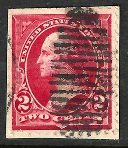Fancy Cancel Bold Elipse 2 centavos Washington oficina sin escribir EE. UU. 27E2 - Imagen 1 de 2