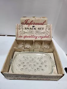 4 Vintage Hazel Atlas (Teardrop) Snack Sets Teetasse Tablett 8 Stück Set MCM - Bild 1 von 3