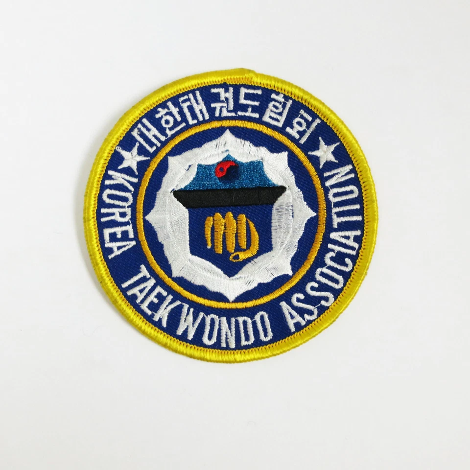 WLE Korea Tae Kwon Do Association Patch - Blue/White/Yellow - Embroidery Style - - Image 1 of 1