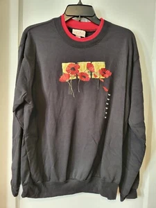 NWT Top Stitch Black/Red  Sweat Shirt Size L # 416 - Picture 1 of 3