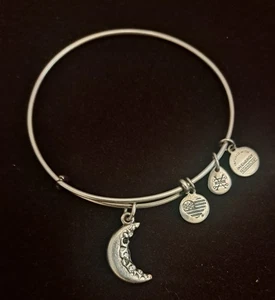 Alex And Ani Crescent Moon Bangle Bracelet - Picture 1 of 2