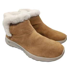 Sketchers Gen 5 Goga Mat Damenstiefel Größe 8 1/2 Wildleder mit Fell gefüttert LESEN - Bild 1 von 6