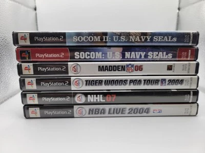 Playstation 2 (PS2) Bundle Lot Of 6 Games Complete CIB SOCOM, Madden, NHL, NBA - Image 1 of 4