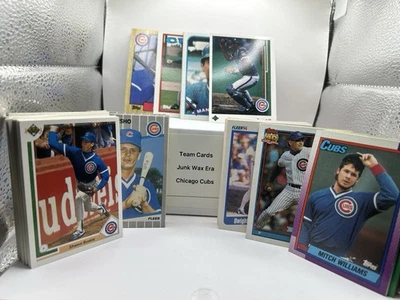 Chicago Cubs - Lote de 200 cartas de la era de cera chatarra - ¡Incluye individuales de cachorros grandes! Foto 1 de 4