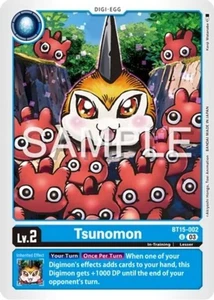 Tsunomon - BT15-002 - U - Exceed Apocalypse #BT15-002 Digimon TCG - Picture 1 of 1