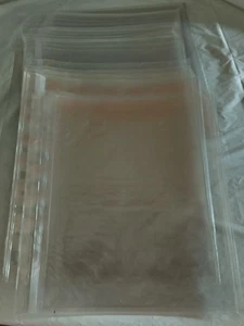 Vintage 43 CLEAR PLASTIC PAGE PROTECTORS 3 Ring 10¼"X9” Opening 7¾" Wide Used - Picture 1 of 6