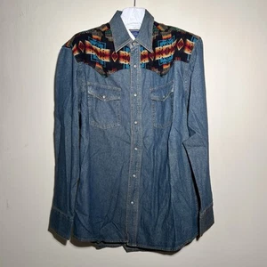 Pendleton Desperado Western Denim Wool Shirt The Chief Joseph L - Picture 1 of 9