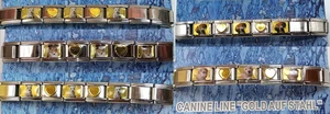 Edelstahl-Armband Hunde Herz vergoldet KOMPATIBLE Nomination - Bild 1 von 10