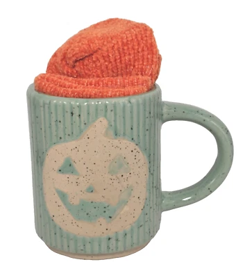 Stoneware Хэллоуин кофейная кружка и носки комплект тыквы кружка Хэллоуин носки - Изображение 1 из 4