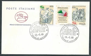 1985 ITALIA FDC CAVALLINO ARTE RINASCIMENTALE NO TIMBRO ARRIVO - CV1985-2 - Picture 1 of 1