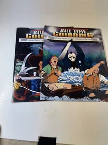 Kill Time Stress Relief Adult Coloring Book Paperback Lot of 2 - Imagen 1 de 7