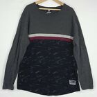Westy MFG Co Mens Size Large Long Sleeve T-Shirt Black Gray Red Stripe Printed