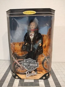 1998 Mattel HARLEY-DAVIDSON BARBIE Doll Brunette Collector Edition New in Box - Picture 1 of 11