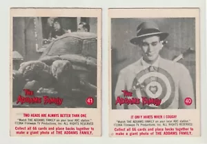 VINTAGE 1964 ADDAMS FAMILY TV SERIES SCANLENS DONRUSS TRADING CARDS 40 41 EXC!!! - Bild 1 von 3