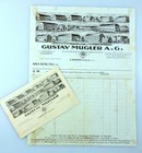 Karte AK + Rechnung Gustav Mugler Cigarren-Fabriken LAUFFEN am Neckar um 1930