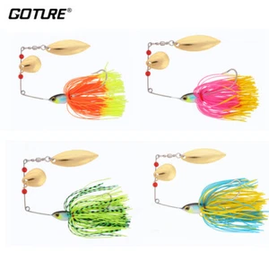 4pcs/lot Spinnerbaits Fishing Lures Buzzbait Blade Skirts Lead Head Bait Hook - Picture 1 of 6