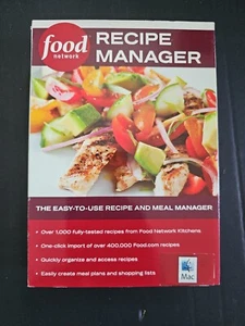 Food Network Recipe Manager w/ Manual PC MAC CD plan meals tutorial calendar - Picture 1 of 3