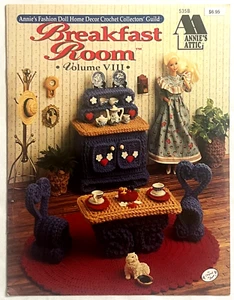 Doll House Furniture Crochet Pattern Book Breakfast Room Fits 11-1/2" Barbie - Picture 1 of 2