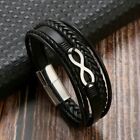 Leather Bracelet For Men, Leather Bracelet, 21cm, Stainless Steel Clasp