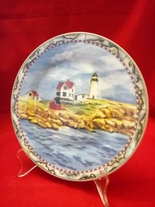 "CAPE NEDDICK" PLATE AMERICAN ATELIER AT HOME SIGNALS 5100 PORCELAIN 8” - Picture 1 of 3