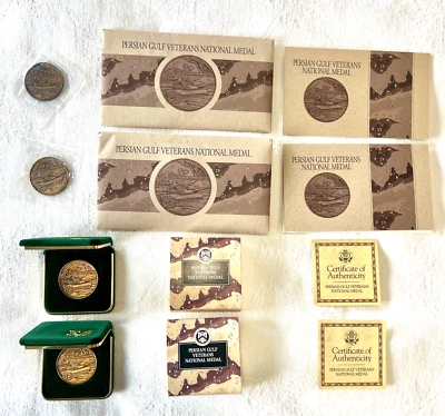 NEW LOT SET (4) US Mint 1993 Persian Gulf Veterans National Medals Collectors - Image 1 of 3
