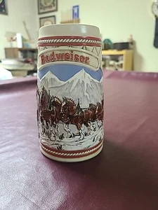 Budweiser “1985” Vintage Holiday Stein Beer Mug - A Series Limited Edition - New - Picture 1 of 9