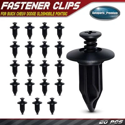 20Pcs 12.7mm Bumper Fascia Retainer Push Pin Clips for Buick Chevy Dodge Olds - Image 1 of 4