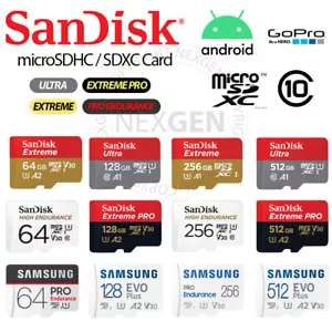 Micro SD Card SanDisk Ultra Extreme Pro 64GB 128GB 256GB 512GB 1TB Memory Card - Picture 1 of 53