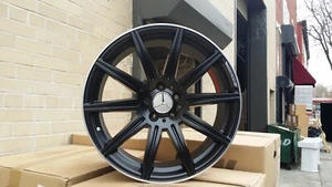 19" STAGGERED Black E63 AMG Rims Wheels Mercedes Benz S550 GLE350 E350 GLC300 - Picture 1 of 5