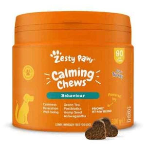 Zesty Paws Calming Bites for Dogs – Turkey Flavored Soft Chew Supplement (90) - Picture 1 of 8