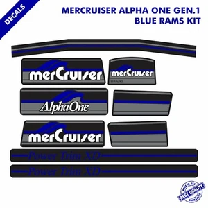 2016 MERCRUISER ALPHA ONE GEN.1 COMPLETE DECALS KIT BLUE RAMS STICKER SET|52 - Bild 1 von 1