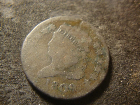 1809 Full Date Classic Head Half Cent Low Mintage Date RXR BBX Cover