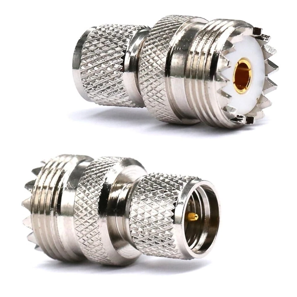 2PCs Mini UHF Male To Female SO239 (PL259) Radio Frequency Adapter for CDM-1250 - Image 1 of 1