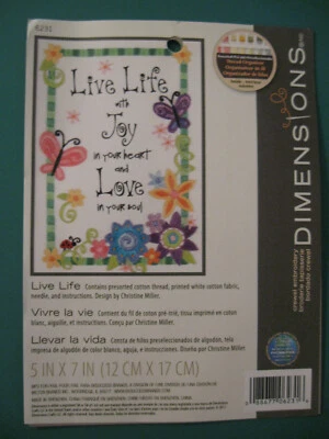 Dimensions Crewel Embroidery Kit LIVE LIFE 5X7 #6231 - Image 1 of 2