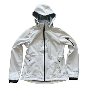 FREE COUNTRY WOMENS SUPER SOFTSHELL JACKET, WATER RESISTANT, LIGHT GRAY SZ S - Picture 1 of 7