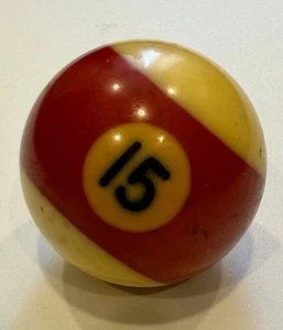 Palla da biliardo 2 1/4" ricambio singolo vintage n. 15 palline rosso profondo - Foto 1 di 3