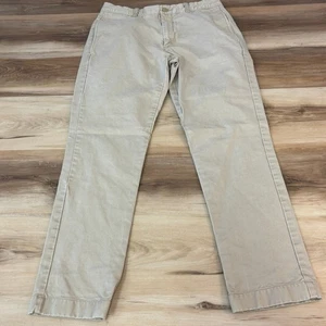 J. Crew Essential 770 Chino Pants Mens W30 L28 Khaki Cotton Casual - Picture 1 of 9