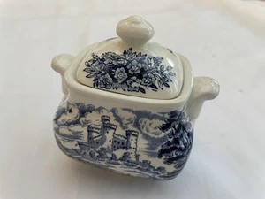 Enoch Wedgwood Old English Village Small Sugar Bowl with Lid - Picture 1 of 5