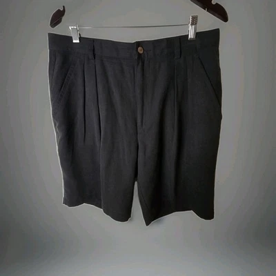 Tommy Bahama Men's 100% Silk Black Shorts Size 34 ( fit 34) — 第 1/4 张图片