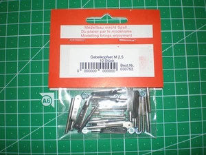 Gabelkopf Set M2,5 / Gabelköpfe + Löthülsen + Mutter  je 10 Stück Neu Anelnkung - Bild 1 von 1